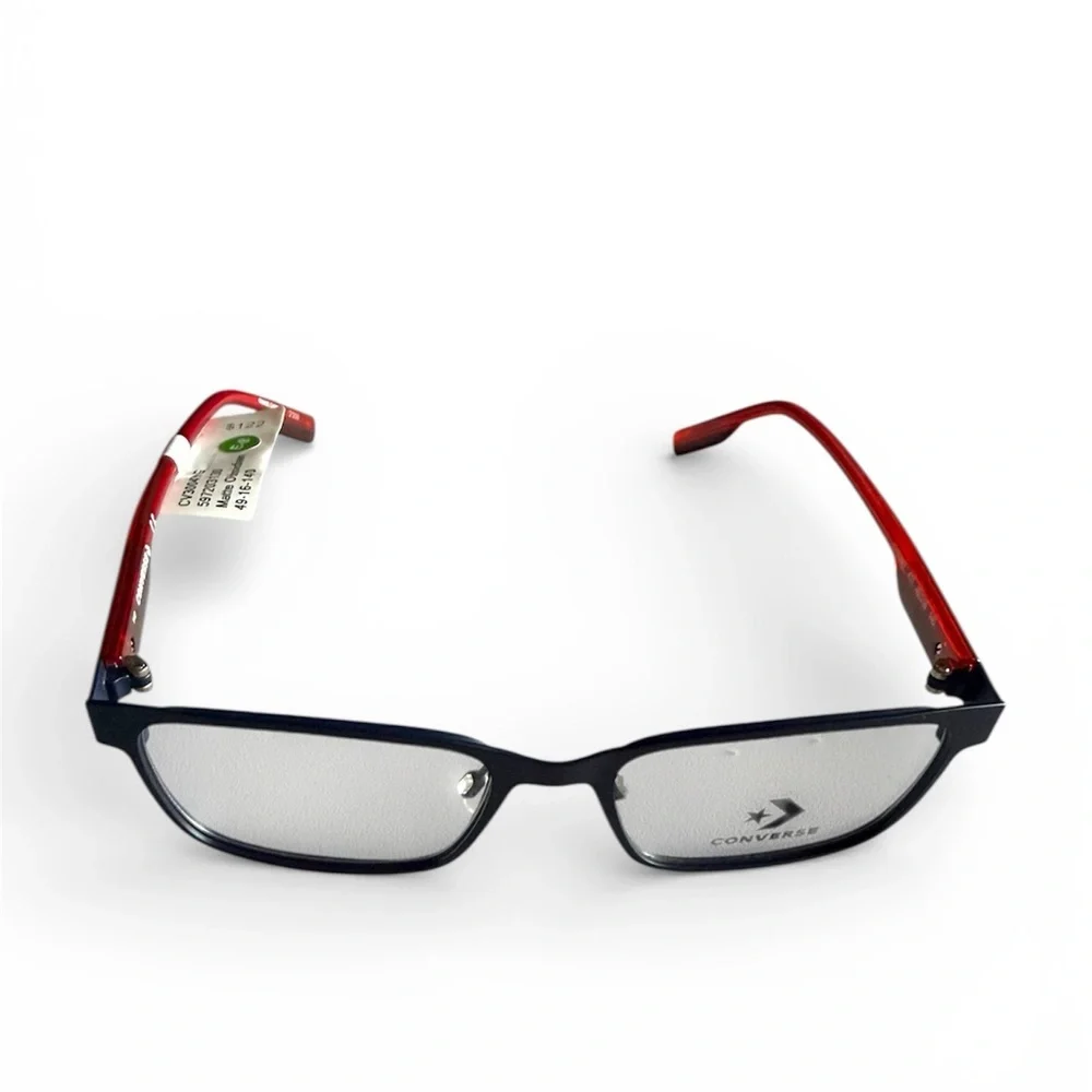 Converse Kids Eyeglasses Frames CV3004Y 411 Matte Black Red Full Rim 49-16-140